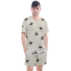 Insects Bees Digital Paper Men s Mesh Tee And Shorts Set