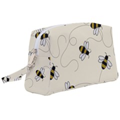 Insects Bees Digital Paper Wristlet Pouch Bag (large)