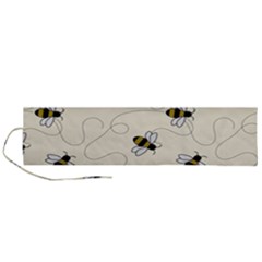 Insects Bees Digital Paper Roll Up Canvas Pencil Holder (l) by Semog4