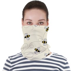 Insects Bees Digital Paper Face Seamless Bandana (adult)