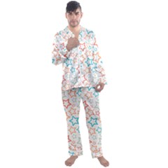 Background Pattern Texture Design Men s Long Sleeve Satin Pajamas Set