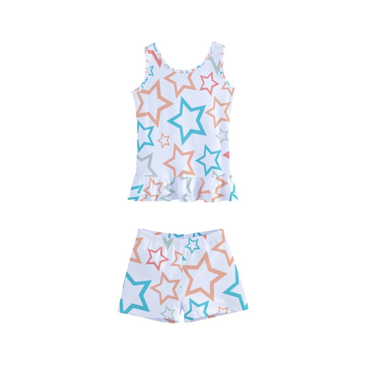 Background Pattern Texture Design Kids  Boyleg Swimsuit