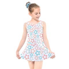 Background Pattern Texture Design Kids  Skater Dress Swimsuit