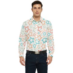 Background Pattern Texture Design Men s Long Sleeve Pocket Shirt 