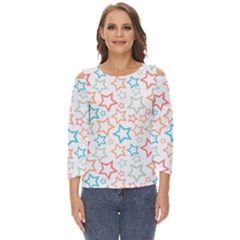 Background Pattern Texture Design Cut Out Wide Sleeve Top