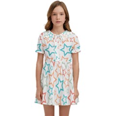 Background Pattern Texture Design Kids  Sweet Collar Dress