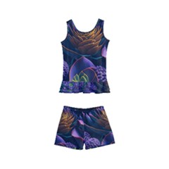 Ai Generated Succulents Flowers Kids  Boyleg Swimsuit by Semog4