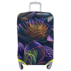 Ai Generated Succulents Flowers Luggage Cover (medium) by Semog4