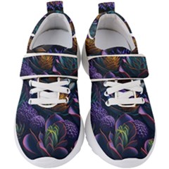 Ai Generated Succulents Flowers Kids  Velcro Strap Shoes by Semog4