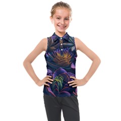 Ai Generated Succulents Flowers Kids  Sleeveless Polo Tee