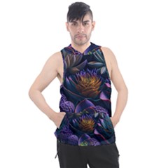 Ai Generated Succulents Flowers Men s Sleeveless Hoodie by Semog4