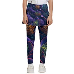 Ai Generated Succulents Flowers Kids  Skirted Pants by Semog4