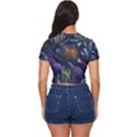 Ai Generated Succulents Flowers Side Button Cropped Tee View4