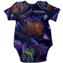 Ai Generated Succulents Flowers Baby Short Sleeve Bodysuit View2