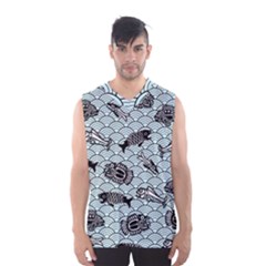 Fish Koi Ocean Sea Oriental Waves Men s Basketball Tank Top by Semog4