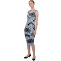 Fish Koi Ocean Sea Oriental Waves Sleeveless Pencil Dress View2