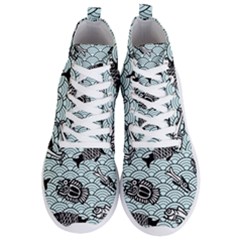 Fish Koi Ocean Sea Oriental Waves Men s Lightweight High Top Sneakers by Semog4