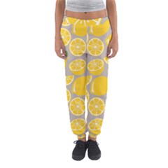 Lemon Background Lemon Wallpaper Women s Jogger Sweatpants by Semog4