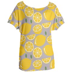 Lemon Background Lemon Wallpaper Women s Oversized Tee by Semog4