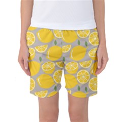 Lemon Background Lemon Wallpaper Women s Basketball Shorts by Semog4