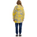 Lemon Background Lemon Wallpaper Kid s Hooded Longline Puffer Jacket View4