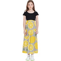 Lemon Background Lemon Wallpaper Kids  Flared Maxi Skirt by Semog4