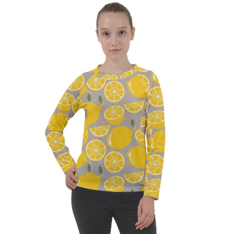 Lemon Background Lemon Wallpaper Women s Long Sleeve Raglan Tee by Semog4