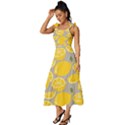 Lemon Background Lemon Wallpaper Tie-Strap Tiered Midi Chiffon Dress View2