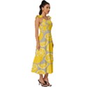 Lemon Background Lemon Wallpaper Tie-Strap Tiered Midi Chiffon Dress View3