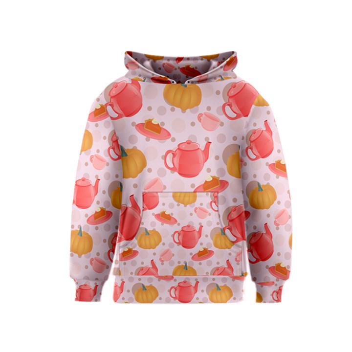 Pumpkin Tea Cup Pie Dessert Kids  Pullover Hoodie