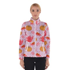 Pumpkin Tea Cup Pie Dessert Women s Bomber Jacket by Semog4