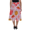 Pumpkin Tea Cup Pie Dessert Perfect Length Midi Skirt View2