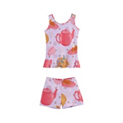 Pumpkin Tea Cup Pie Dessert Kids  Boyleg Swimsuit by Semog4