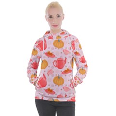 Pumpkin Tea Cup Pie Dessert Women s Hooded Pullover by Semog4