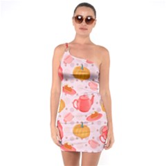 Pumpkin Tea Cup Pie Dessert One Soulder Bodycon Dress by Semog4