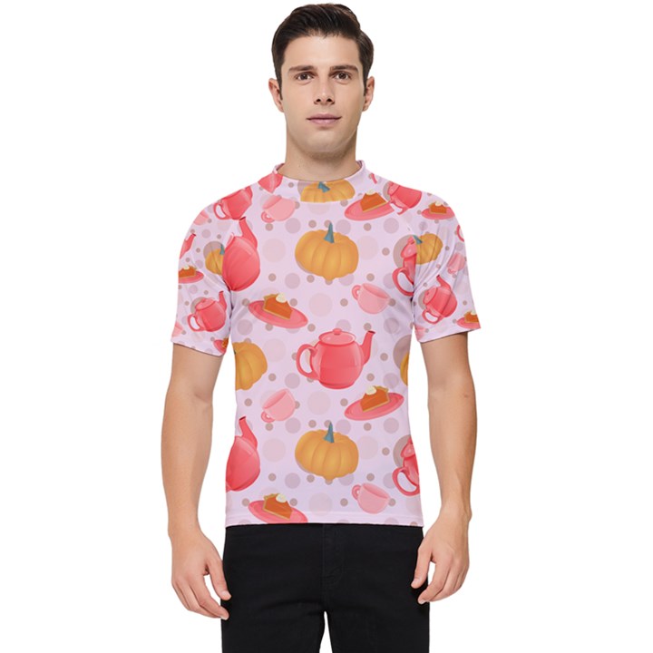 Pumpkin Tea Cup Pie Dessert Men s Short Sleeve Rash Guard