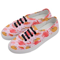 Pumpkin Tea Cup Pie Dessert Women s Classic Low Top Sneakers by Semog4