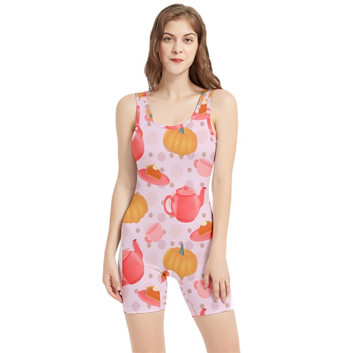 Pumpkin Tea Cup Pie Dessert Women s Wrestling Singlet