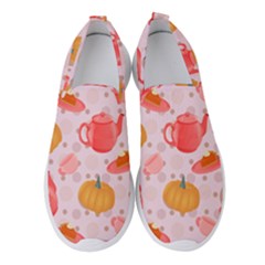 Pumpkin Tea Cup Pie Dessert Women s Slip On Sneakers by Semog4