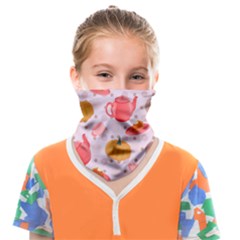 Pumpkin Tea Cup Pie Dessert Face Covering Bandana (kids) by Semog4