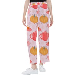 Pumpkin Tea Cup Pie Dessert Women s Pants  by Semog4