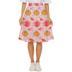 Pumpkin Tea Cup Pie Dessert Classic Short Skirt by Semog4