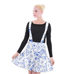 Background Pattern Graphic Suspender Skater Skirt by Semog4