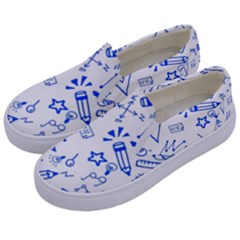 Background Pattern Graphic Kids  Canvas Slip Ons by Semog4