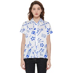 Background Pattern Graphic Short Sleeve Pocket Shirt by Semog4