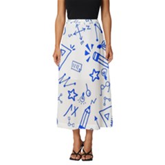 Background Pattern Graphic Classic Midi Chiffon Skirt by Semog4