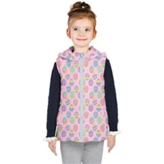 Egg Easter Eggs Pastel Digital Art Kids  Hooded Puffer Vest by Semog4