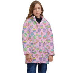 Egg Easter Eggs Pastel Digital Art Kid s Hooded Longline Puffer Jacket by Semog4