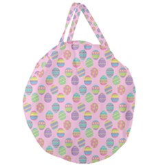 Egg Easter Eggs Pastel Digital Art Giant Round Zipper Tote by Semog4