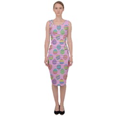 Egg Easter Eggs Pastel Digital Art Sleeveless Pencil Dress by Semog4